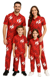 Half Sleeve Polo Neck Button T-shirt - Family