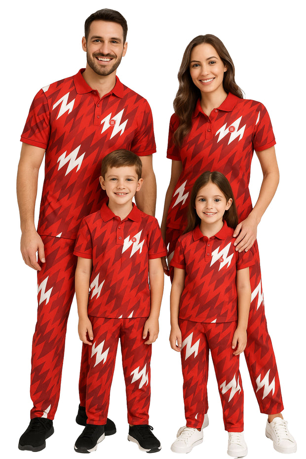 Half Sleeve Polo Neck Button T-shirt - Family