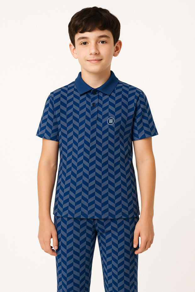 Polo Neck Button T-shirt Half Sleeve - Youth
