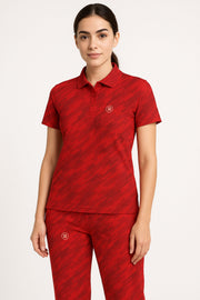 Half Sleeve Polo Neck Button T-shirt