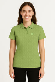 Half Sleeve Polo Neck Button T-shirt - Female