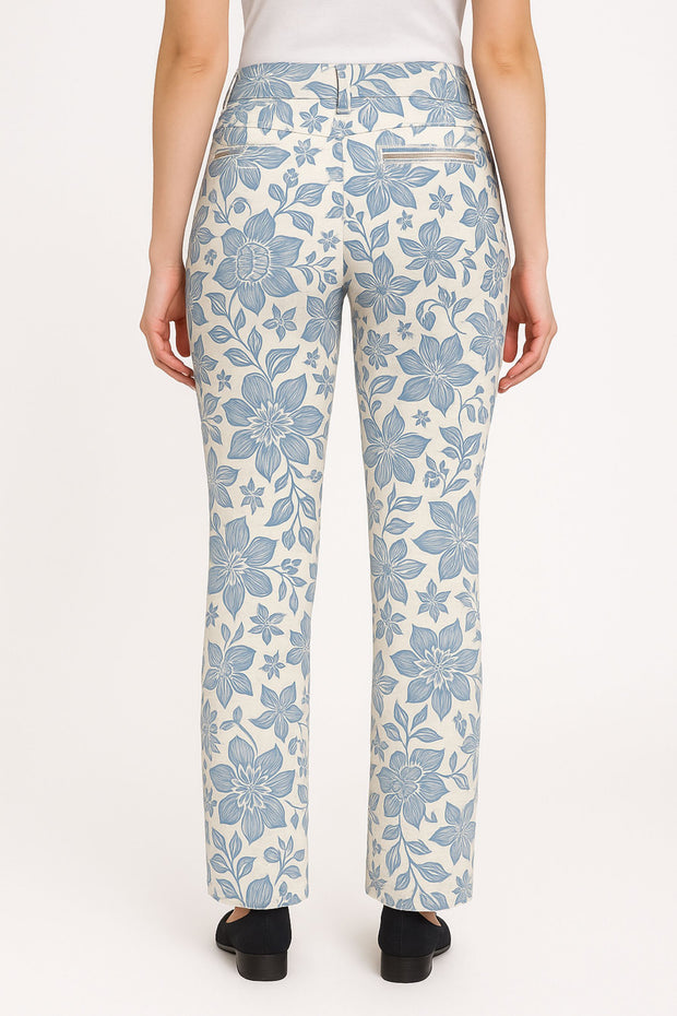 Pant with Back Yoke and Zip Pocket Full Length