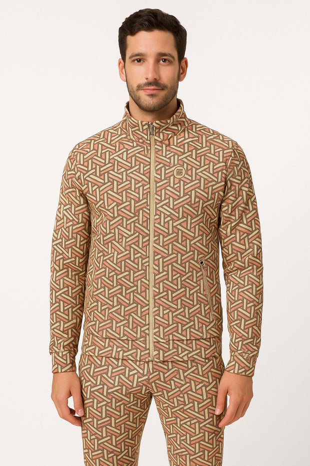 Regular Full Sleeve Jacket with Full Zip and Zip Pocket - Male