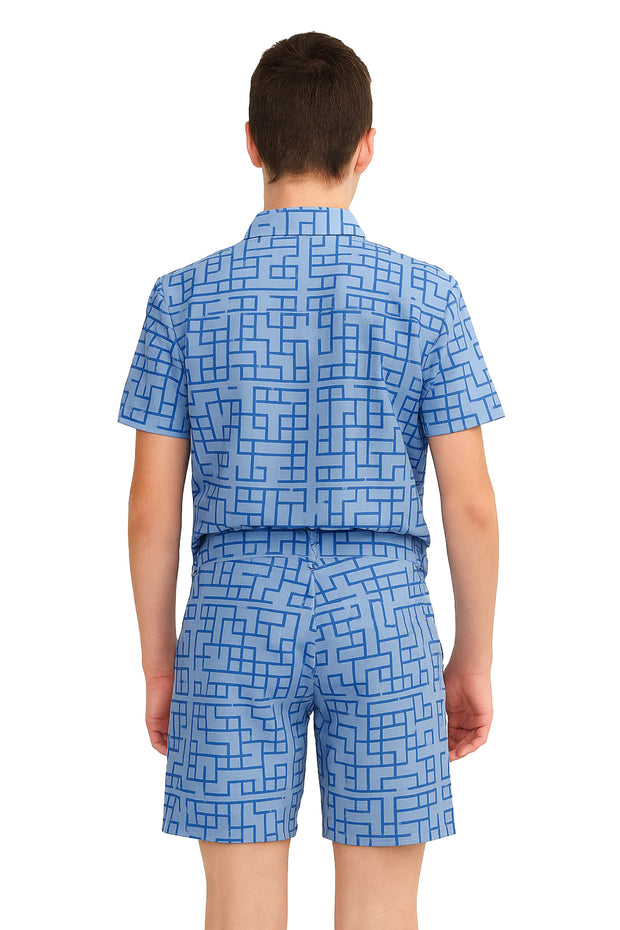 Shorts with Back Yoke and Zip Pocket - Male