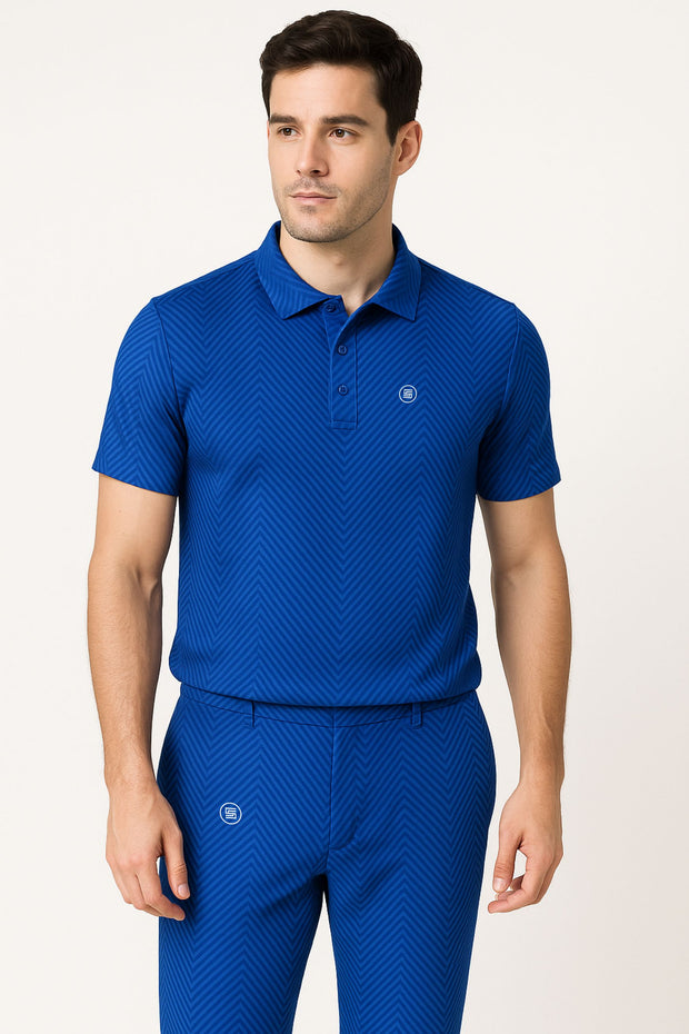 Regular Half Sleeve Polo Neck Button T-shirt - Male