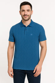 Regular Half Sleeve Polo Neck Button T-shirt - Male