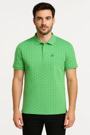 Regular Half Sleeve Polo Neck Button T-shirt - Male