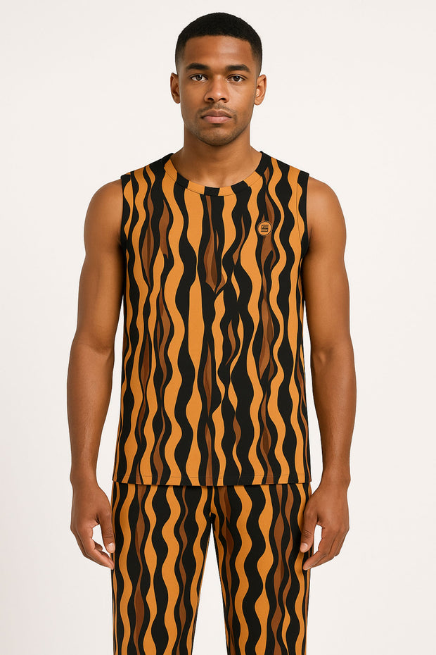 Sleeveless Round Neck T-shirt - Male
