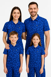 Half Sleeve Polo Neck Button T-shirt - Family
