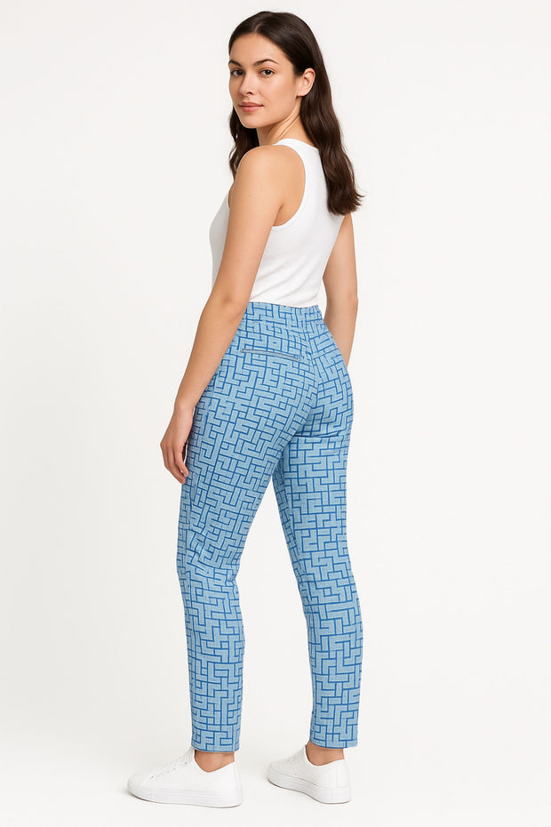 Pant with Back Yoke and Zip Pocket Full Length